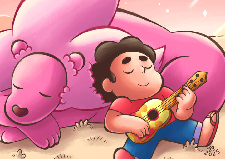 Lion and Steven from Steven Universe.