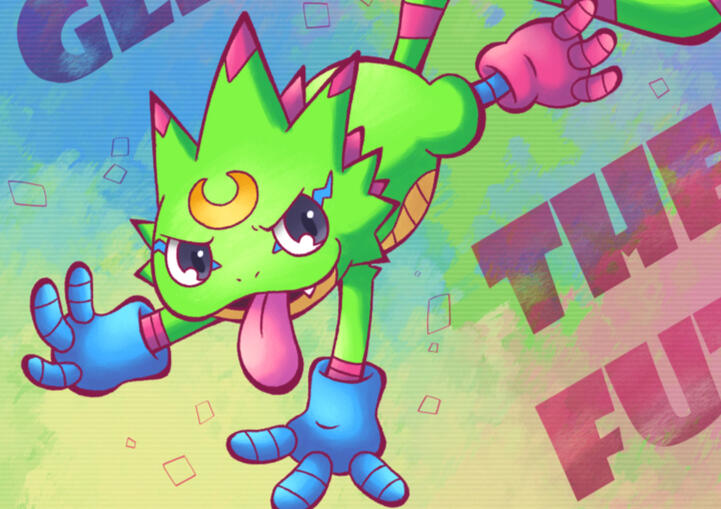 Glitch the Future Gekkomon from Digimon Beatbreak